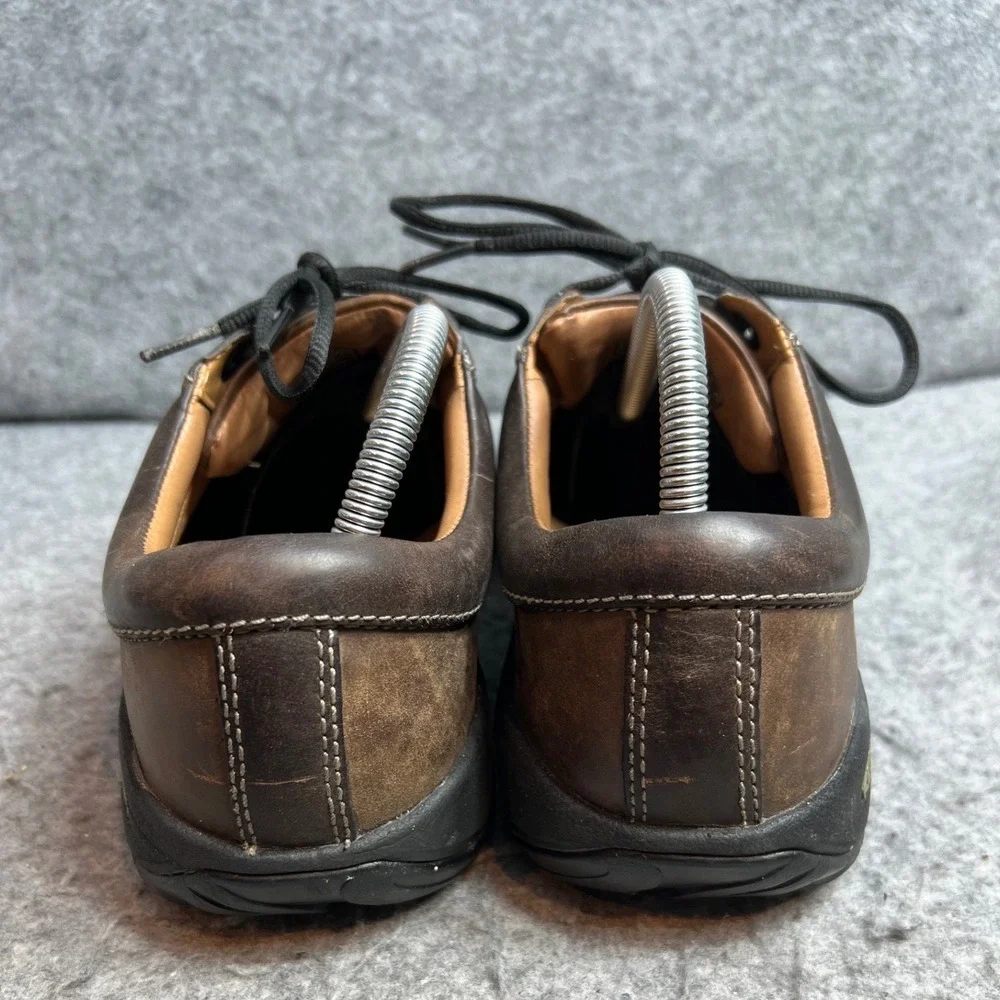 Keen Austin Mens Brown Leather Lace Up Oxford Shoes Hiking Gorpcore Size 8.5